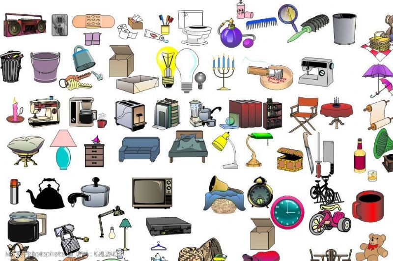 矢量日常用品圖片素材 提升設(shè)計效率與創(chuàng)意的必備資源